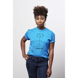 Dissected Designer Tee Shirt by AbstractBasics • Blue • Medium • Cotton